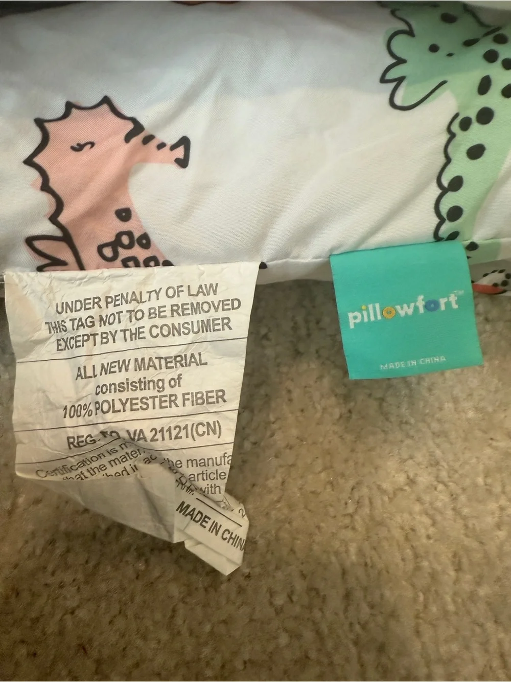 Pillowfort Seahorse Print Comforter Set Queen/Full + 2 pillowcases